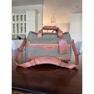 Hartmann Tweed Travel Weekender Bag 15" Leather Trim Excellent
